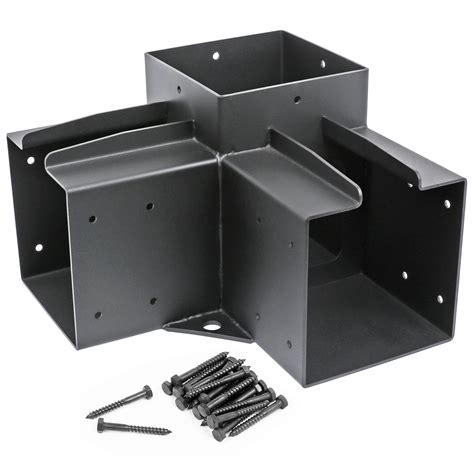 metal 3 way corner bracket for wood|corner brackets for 4x4 post.